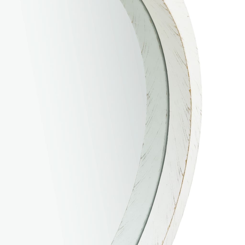 Oglindă de perete cu o curea, 40 cm, alb - Lando