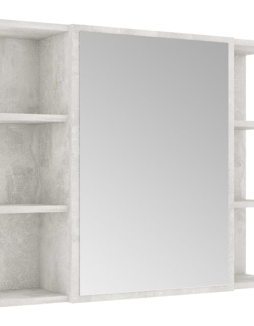 Încărcați imaginea în vizualizatorul Galerie, Dulap de baie cu oglindă, gri beton, 80 x 20,5 x 64 cm
