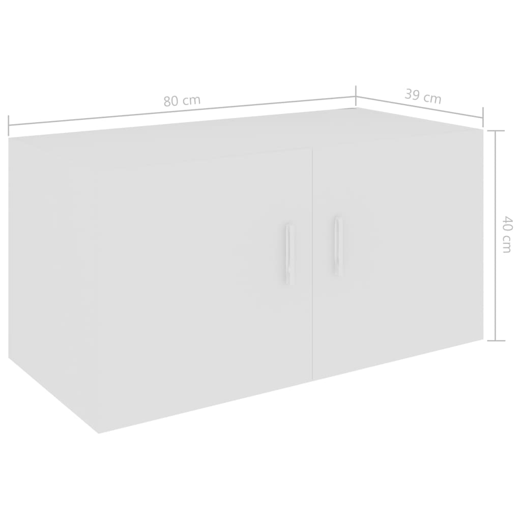 Dulap montat pe perete, alb, 80x39x40 cm, PAL