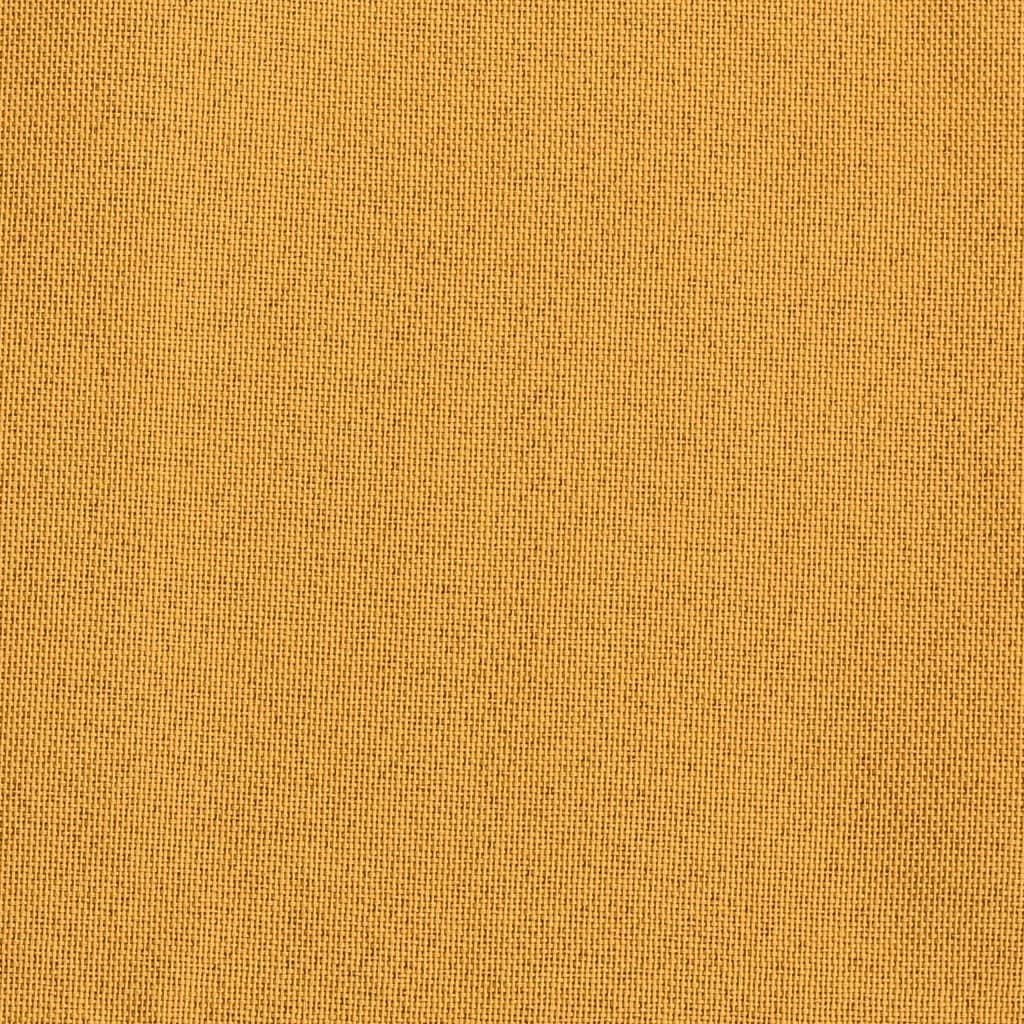 Perdele opace, aspect pânză, ocheți, 2 buc., galben, 140x245 cm - Lando