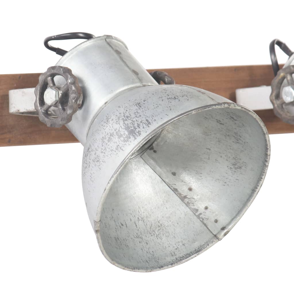 Lampă de perete industrială, argintiu, 90 x 25 cm, E27