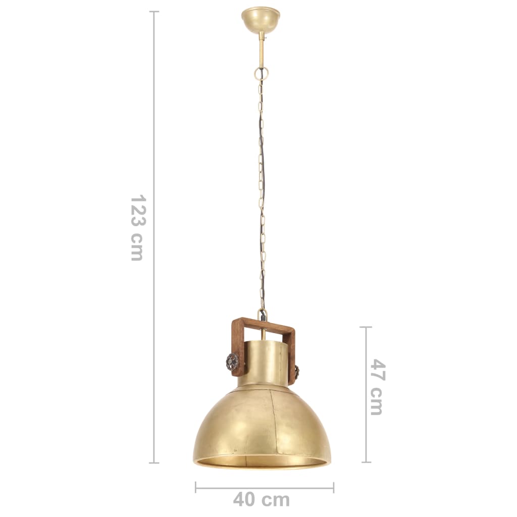 Lampă suspendată industrială, 25 W, arămiu, 40 cm, E27, rotund