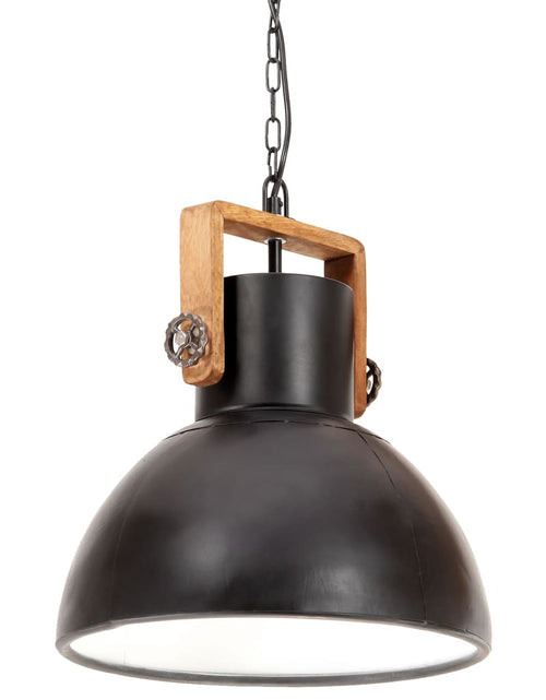 Încărcați imaginea în vizualizatorul Galerie, Lampă suspendată industrială, negru, 40 cm, 25 W, rotund, E27
