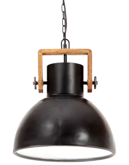 Încărcați imaginea în vizualizatorul Galerie, Lampă suspendată industrială, negru, 40 cm, 25 W, rotund, E27
