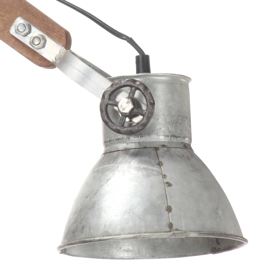 Lampă de perete, stil industrial, argintiu, rotund, E27