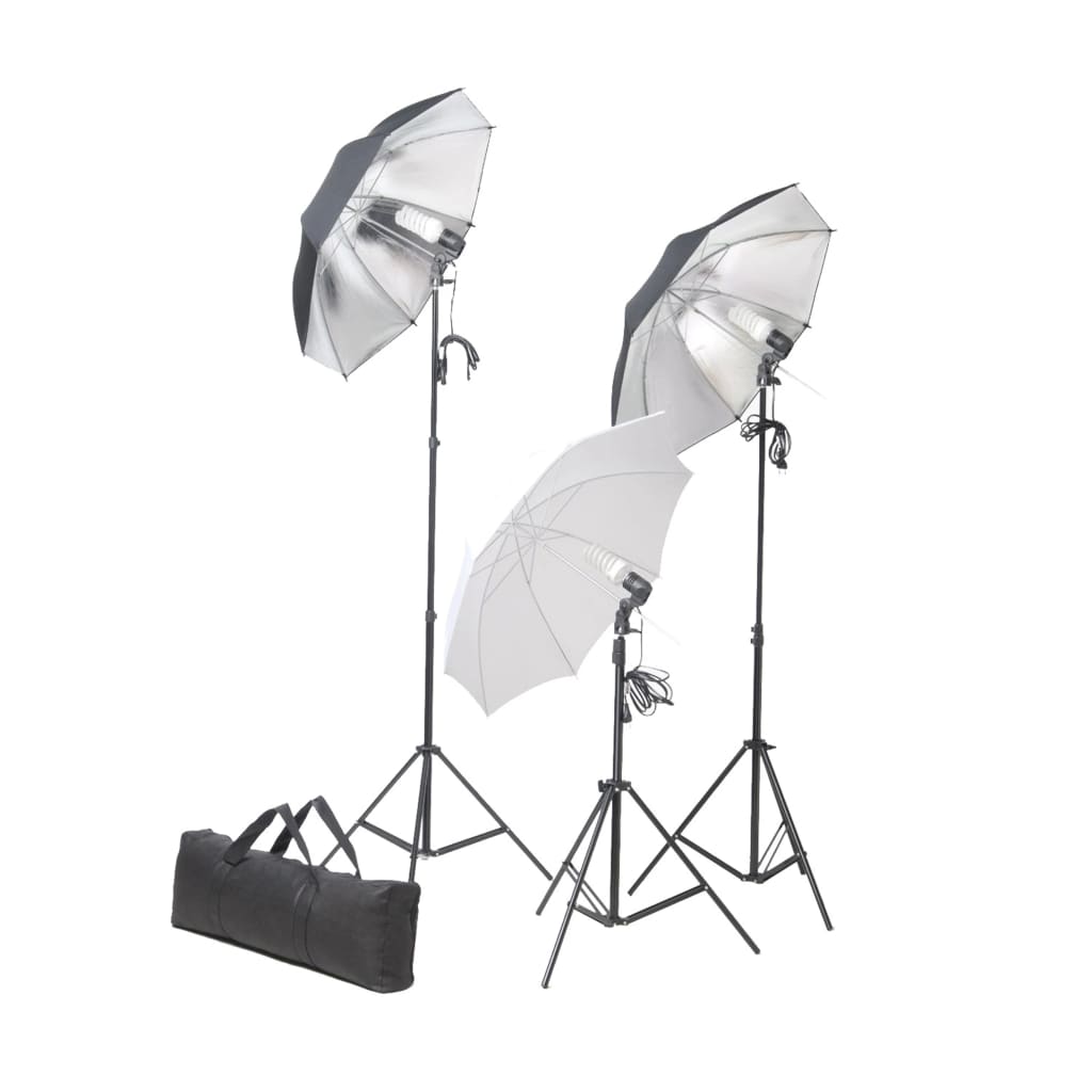 Kit studio foto cu set de lumini și fundal