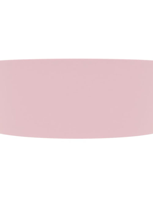 Încărcați imaginea în vizualizatorul Galerie, Chiuvetă de lux cu preaplin, roz mat, 36 x 13 cm, ceramică
