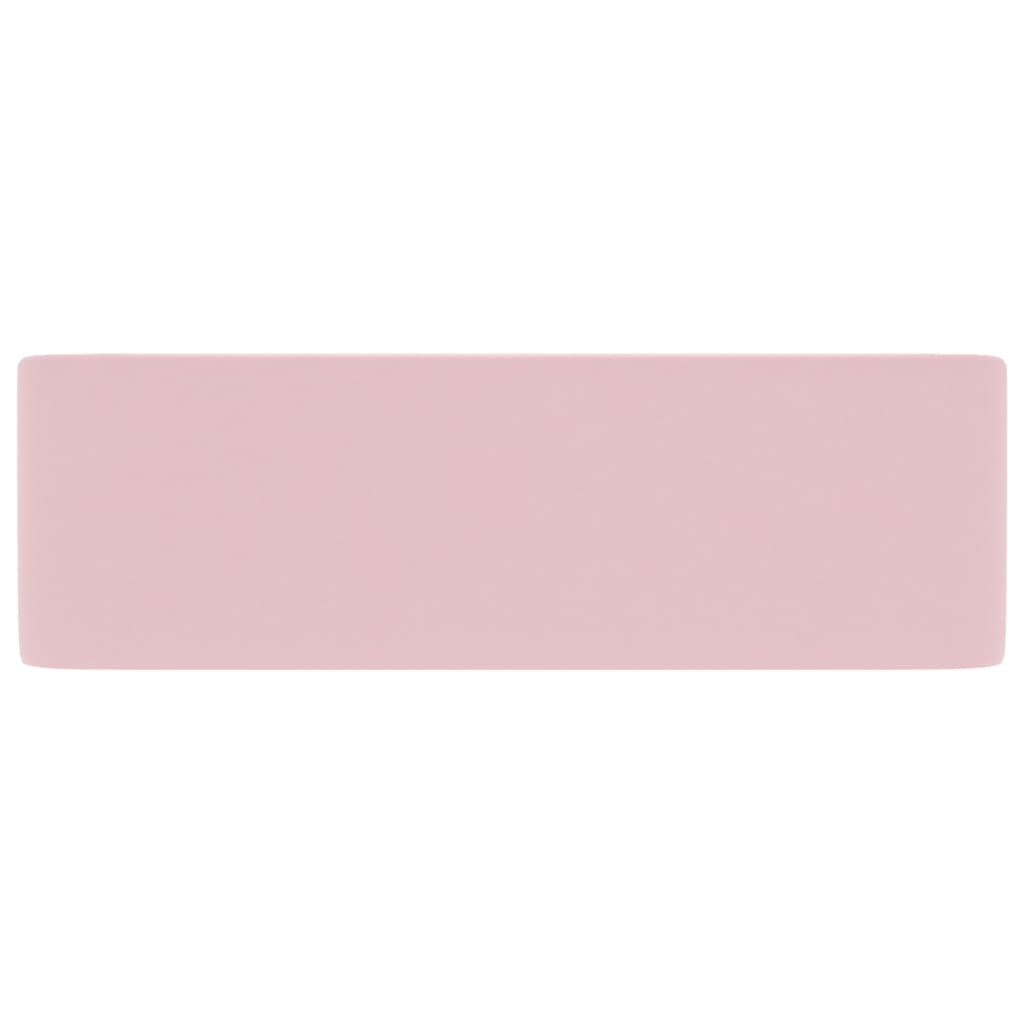 Chiuvetă de baie lux, roz mat, 41 x 30 x 12 cm, ceramică