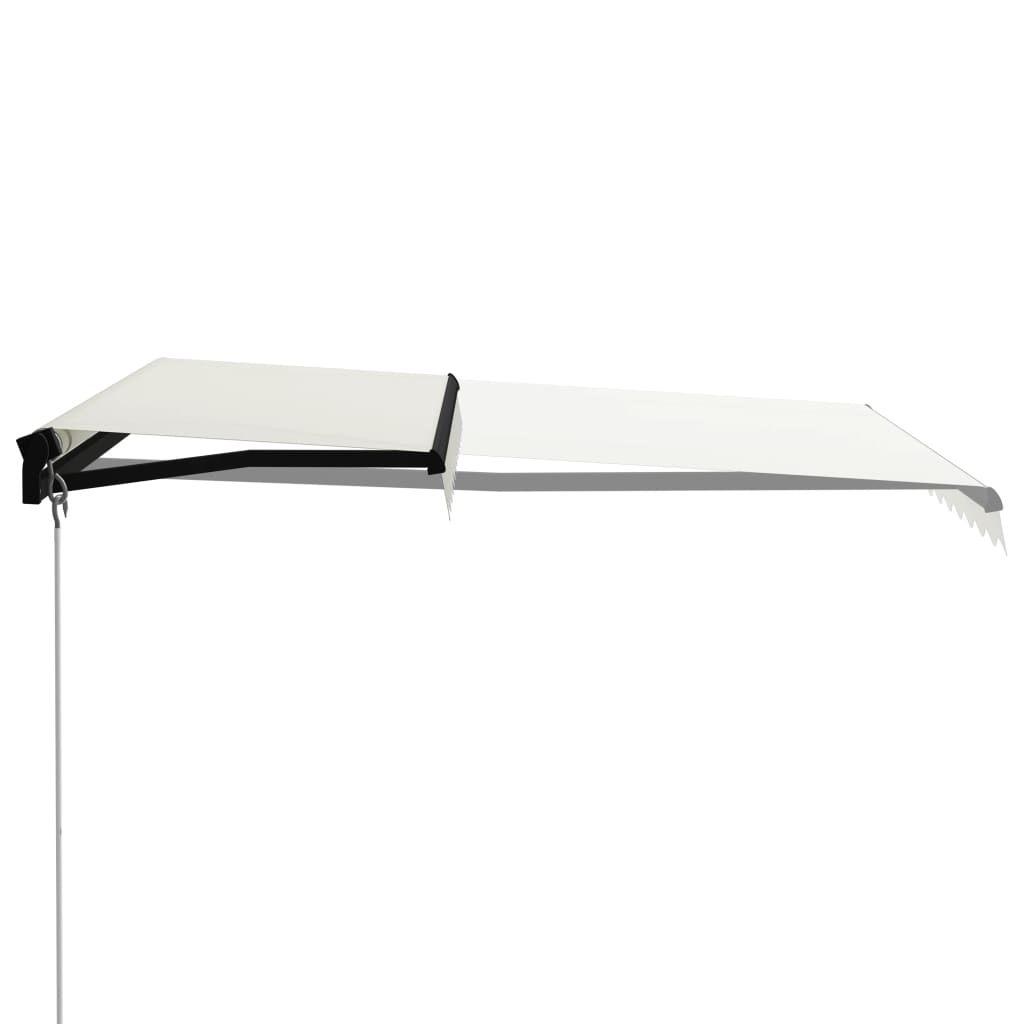 Copertină retractabilă manual cu LED, crem, 300 x 250 cm