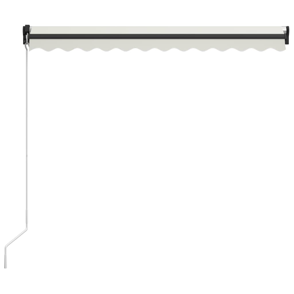 Copertină retractabilă manual cu LED, crem, 300 x 250 cm