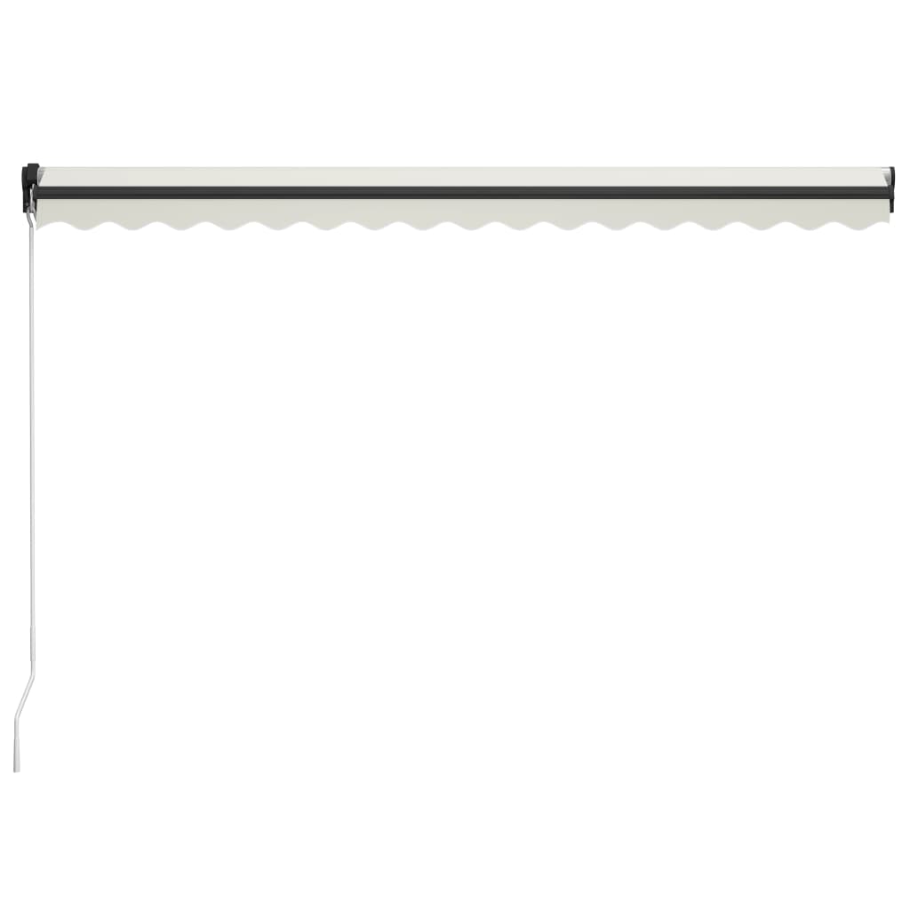 Copertină retractabilă manual cu LED, crem, 400 x 300 cm