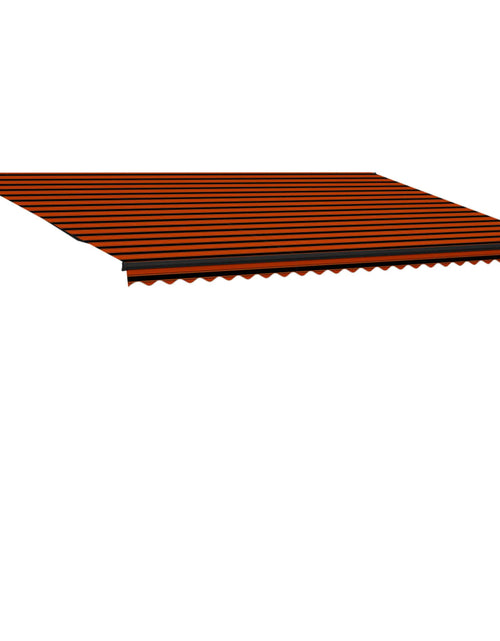 Загрузите изображение в средство просмотра галереи, Copertină retractabilă automat, portocaliu &amp; maro, 600x300 cm
