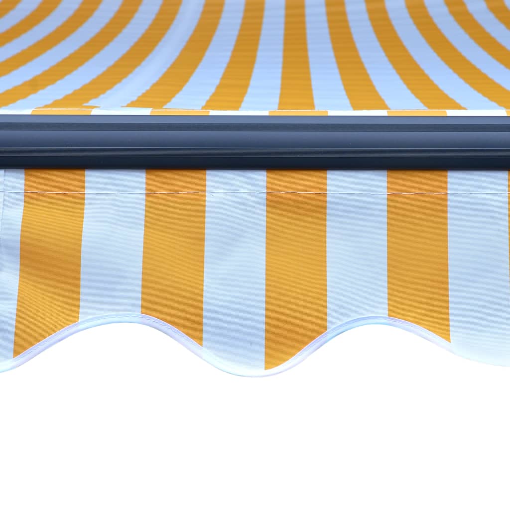 Copertină retractabilă senzor vânt & LED galben/alb, 300x250 cm