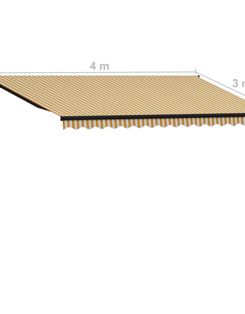 Загрузите изображение в средство просмотра галереи, Copertină retractabilă senzor vânt &amp; LED galben/alb, 400x300 cm
