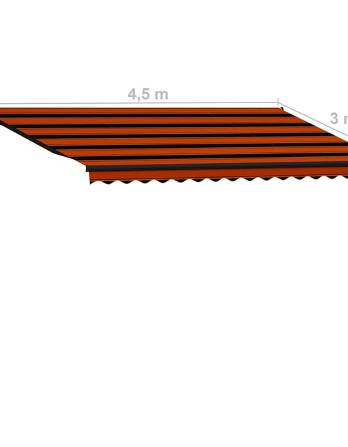 Загрузите изображение в средство просмотра галереи, Copertină retractabilă senzor vânt &amp; LED oranj/maro 450x300 cm
