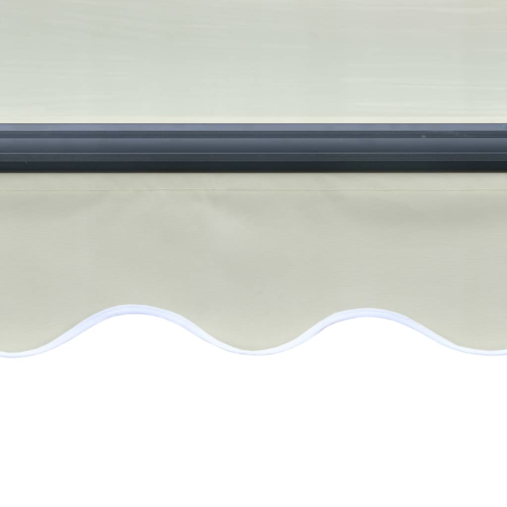 Copertină retractabilă senzor vânt & LED, crem, 600x300 cm