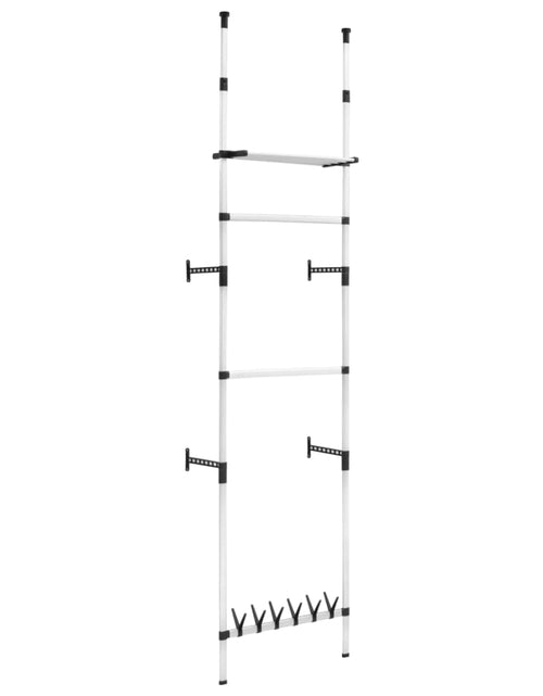 Загрузите изображение в средство просмотра галереи, Sistem șifonier telescopic, cu bare și raft, aluminiu
