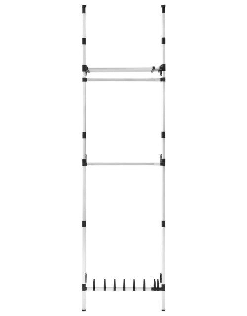 Загрузите изображение в средство просмотра галереи, Sistem șifonier telescopic, cu bare și raft, aluminiu
