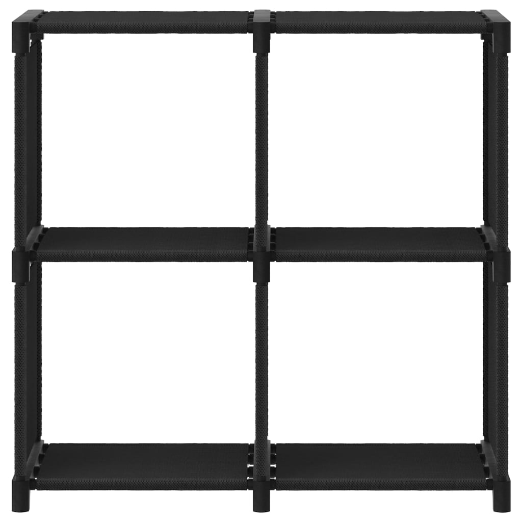 Raft expunere, 4 cuburi, negru, 69x30x72,5 cm, material textil - Lando