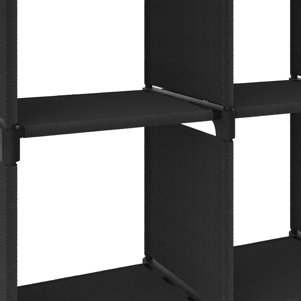 Raft expunere, 4 cuburi, negru, 69x30x72,5 cm, material textil - Lando