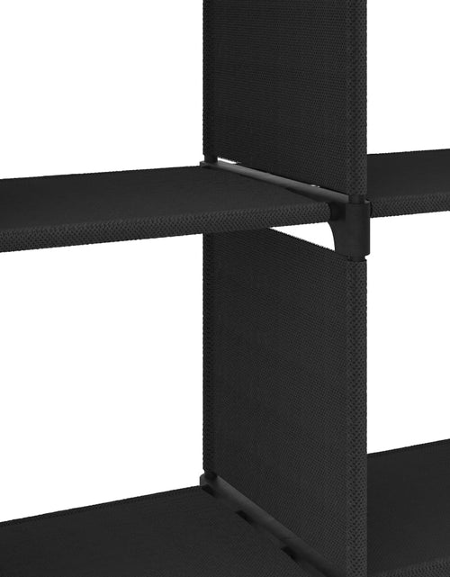 Încărcați imaginea în vizualizatorul Galerie, Raft expunere 9 cuburi negru 103x30x107,5 cm, material textil - Lando
