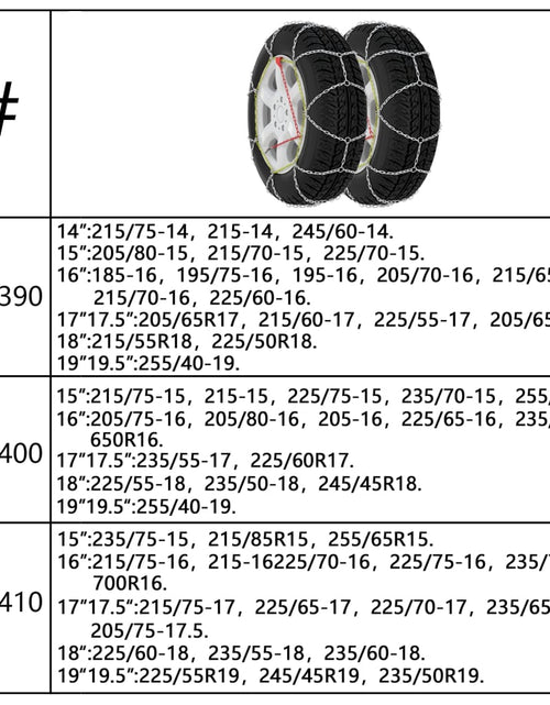 Încărcați imaginea în vizualizatorul Galerie, Lanțuri antiderapante de zăpadă auto, 2 buc., 9 mm, KN60

