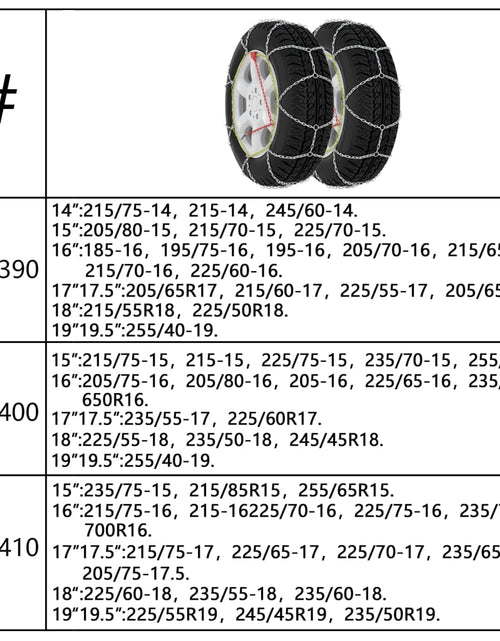 Încărcați imaginea în vizualizatorul Galerie, Lanțuri antiderapante de zăpadă auto, 2 buc., 9 mm, KN70
