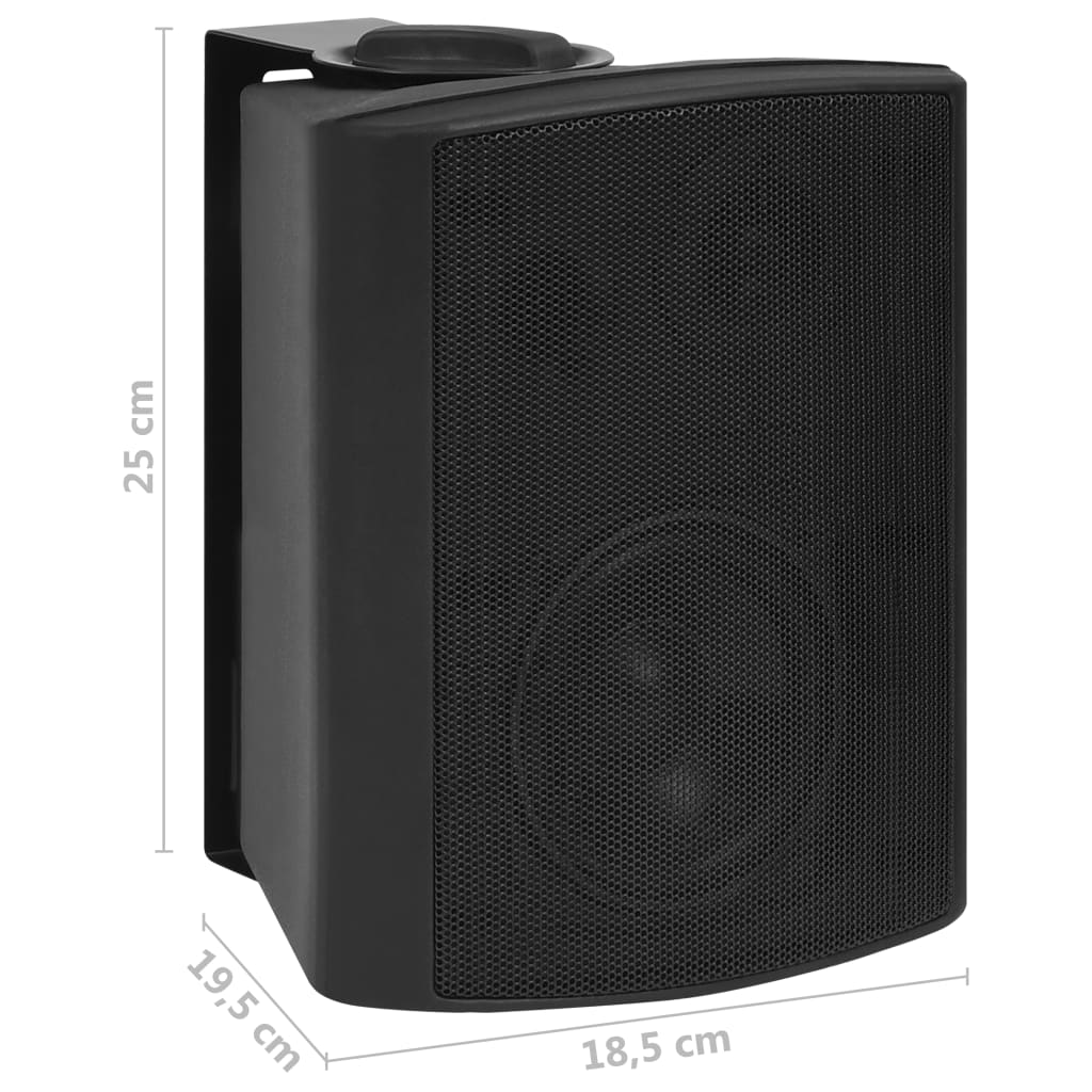 Boxe stereo de perete, 2 buc., negru, 100 W, interior/exterior