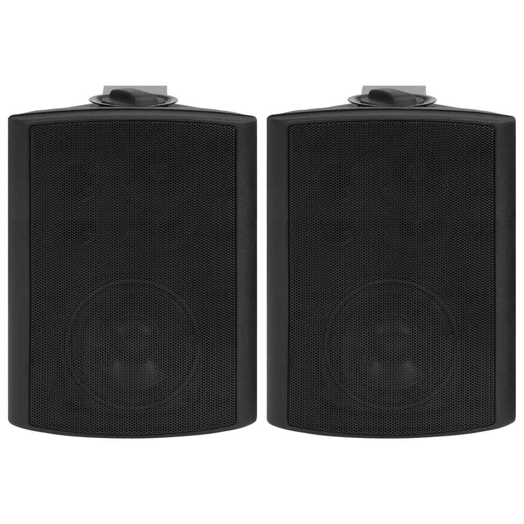 Boxe stereo de perete, 2 buc., negru, 100 W, interior/exterior