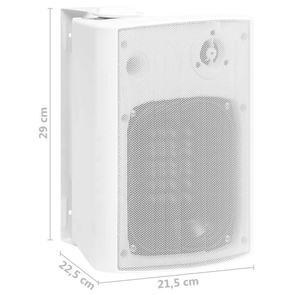 Boxe stereo de perete interior/exterior, 2 buc. alb, 120 W