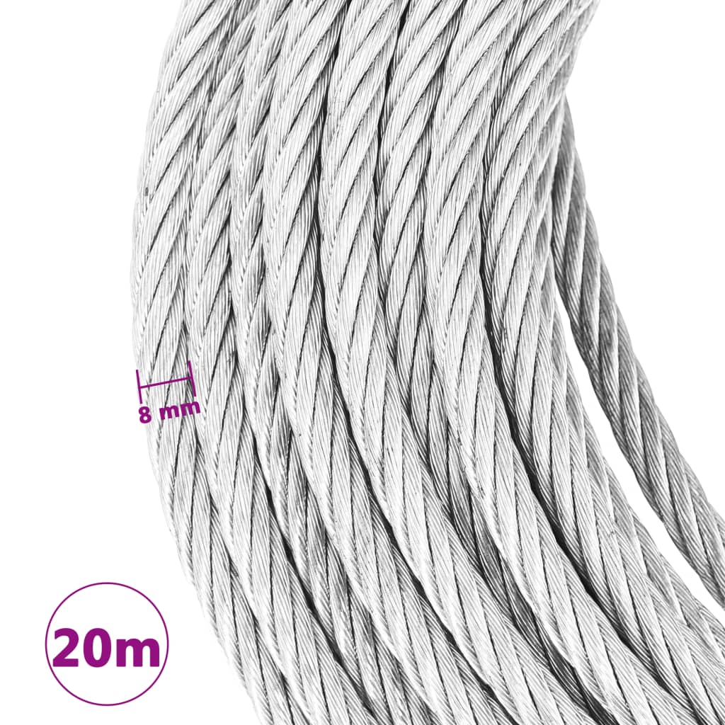 Cablu din frînghie de sârmă 800 kg 20 m