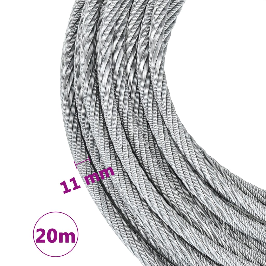 Cablu din frânghie de sârmă 1600 kg 20 m