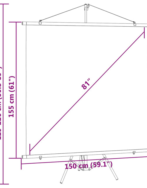 Încărcați imaginea în vizualizatorul Galerie, Ecran de proiecție cu trepied 81&quot; 1:1

