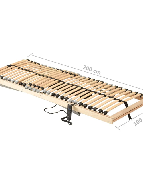 Încărcați imaginea în vizualizatorul Galerie, Bază de pat electrică cu șipci, 28 șipci, 7 zone, 100 x 200 cm
