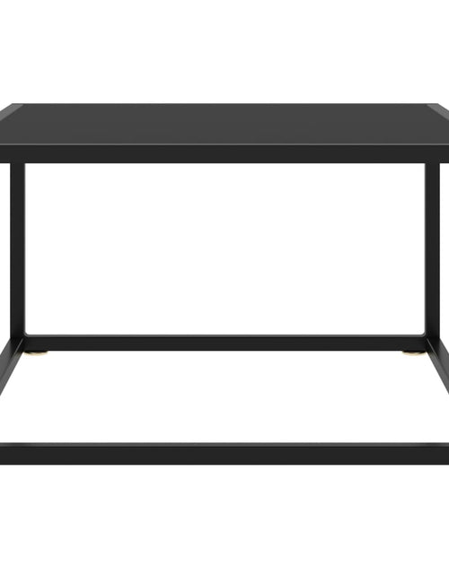 Încărcați imaginea în vizualizatorul Galerie, Măsuță de cafea, negru cu sticlă neagră, 60x60x35 cm

