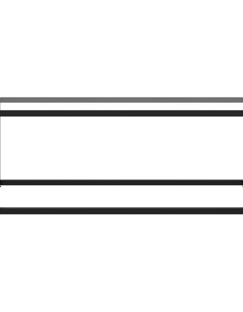 Загрузите изображение в средство просмотра галереи, Măsuță de cafea, negru cu sticlă securizată, 100x50x35 cm
