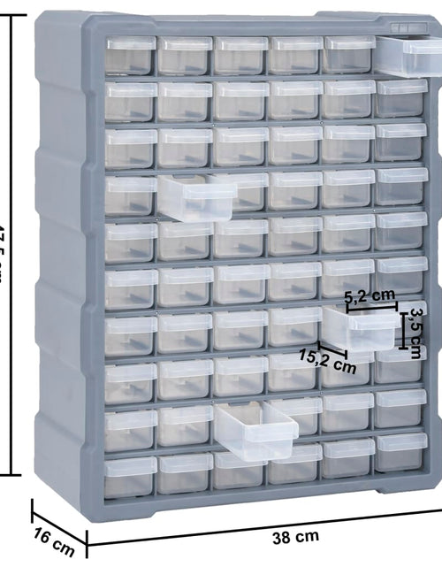 Încărcați imaginea în vizualizatorul Galerie, Organizator cu 60 de sertare, 38 x 16 x 47,5 cm
