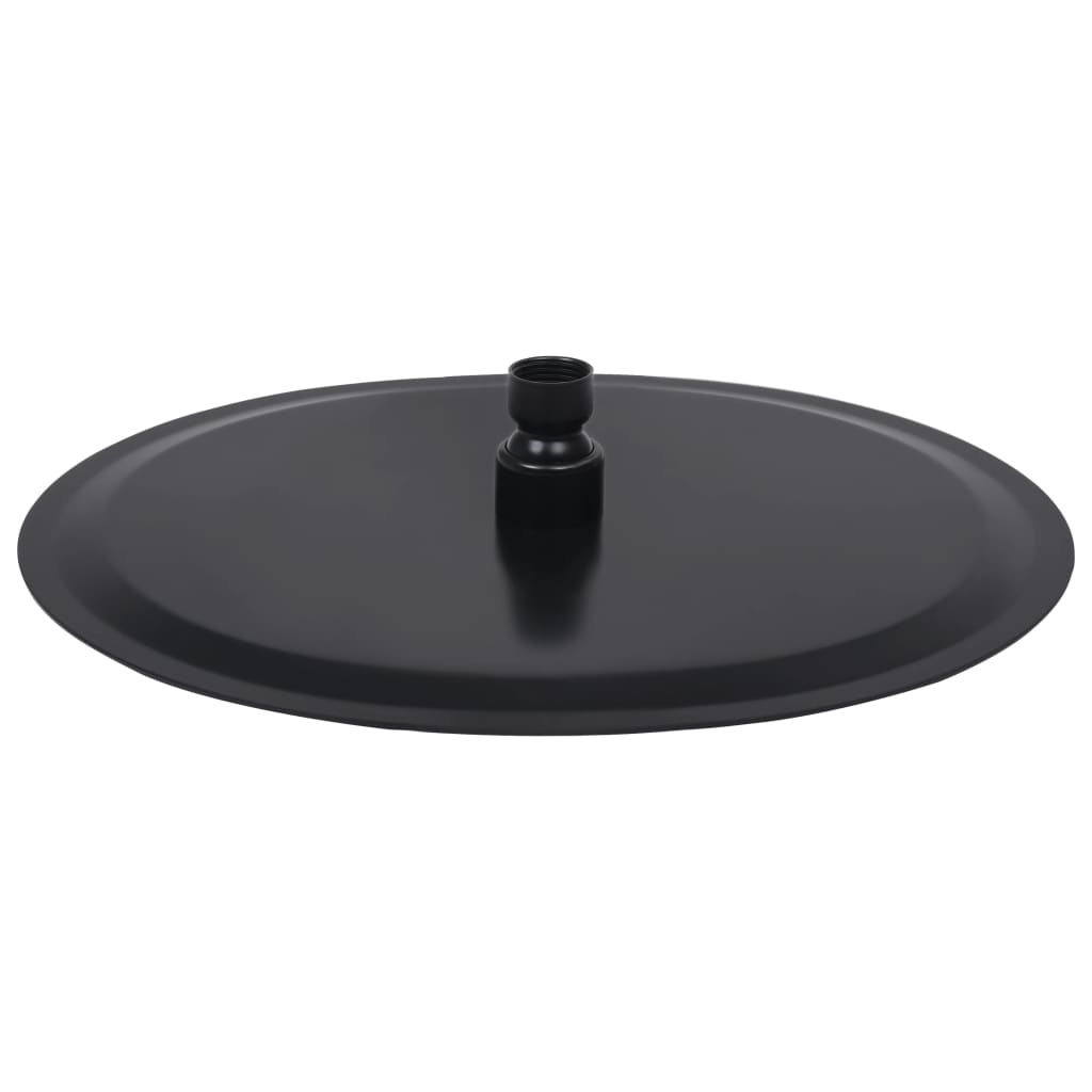 Cap de duș tip ploaie rotund, negru, 30 cm, oțel inoxidabil