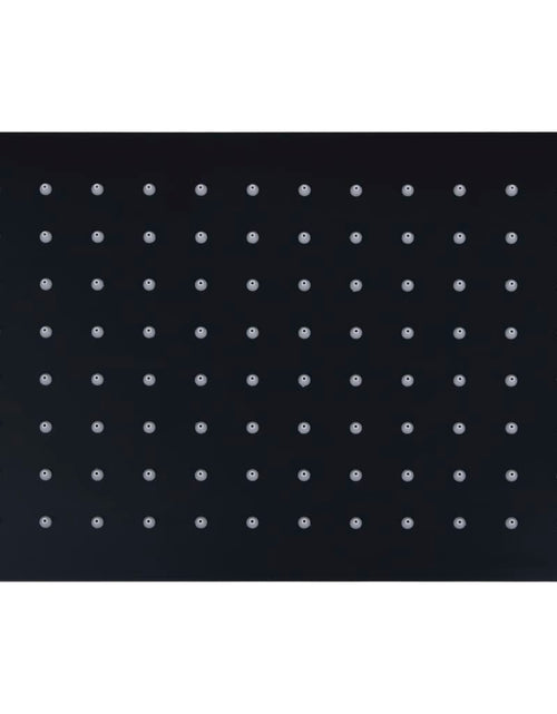Загрузите изображение в средство просмотра галереи, Cap duș dreptunghiular tip ploaie negru 30x20cm oțel inoxidabil
