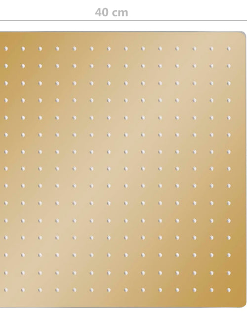 Загрузите изображение в средство просмотра галереи, Cap de duș tip ploaie pătrat, auriu 40 x 40 cm oțel inoxidabil

