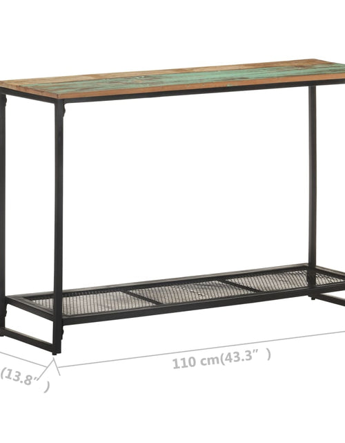 Загрузите изображение в средство просмотра галереи, Masă consolă, 110 x 35 x 75 cm, lemn masiv reciclat
