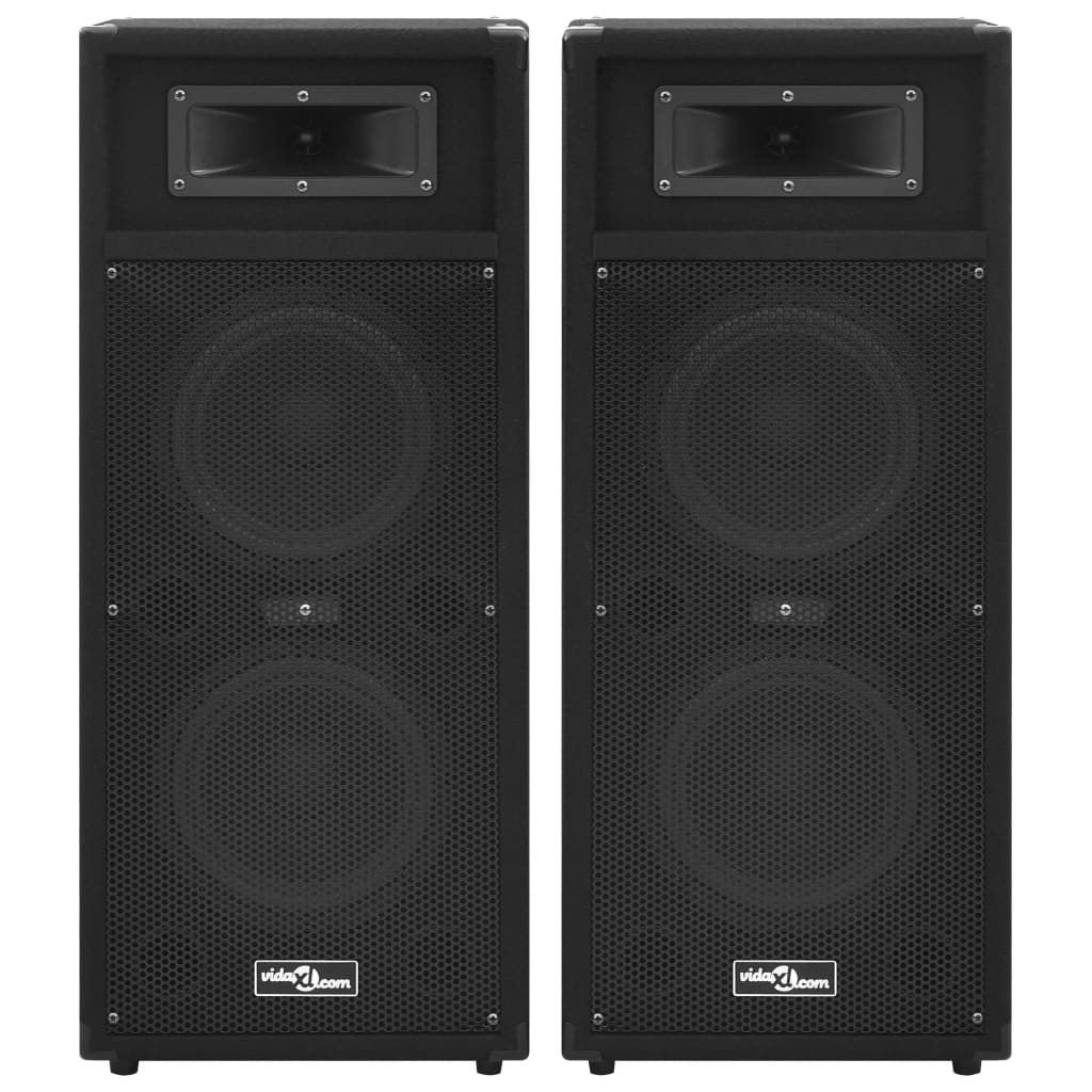 Boxe Hifi pasive de scenă profesionale, 2 buc., negru, 1000 W