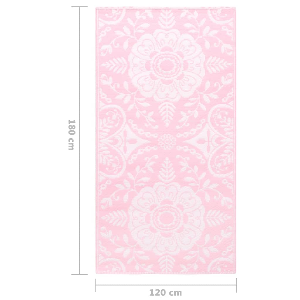 Covor de exterior, roz, 120x180 cm, PP