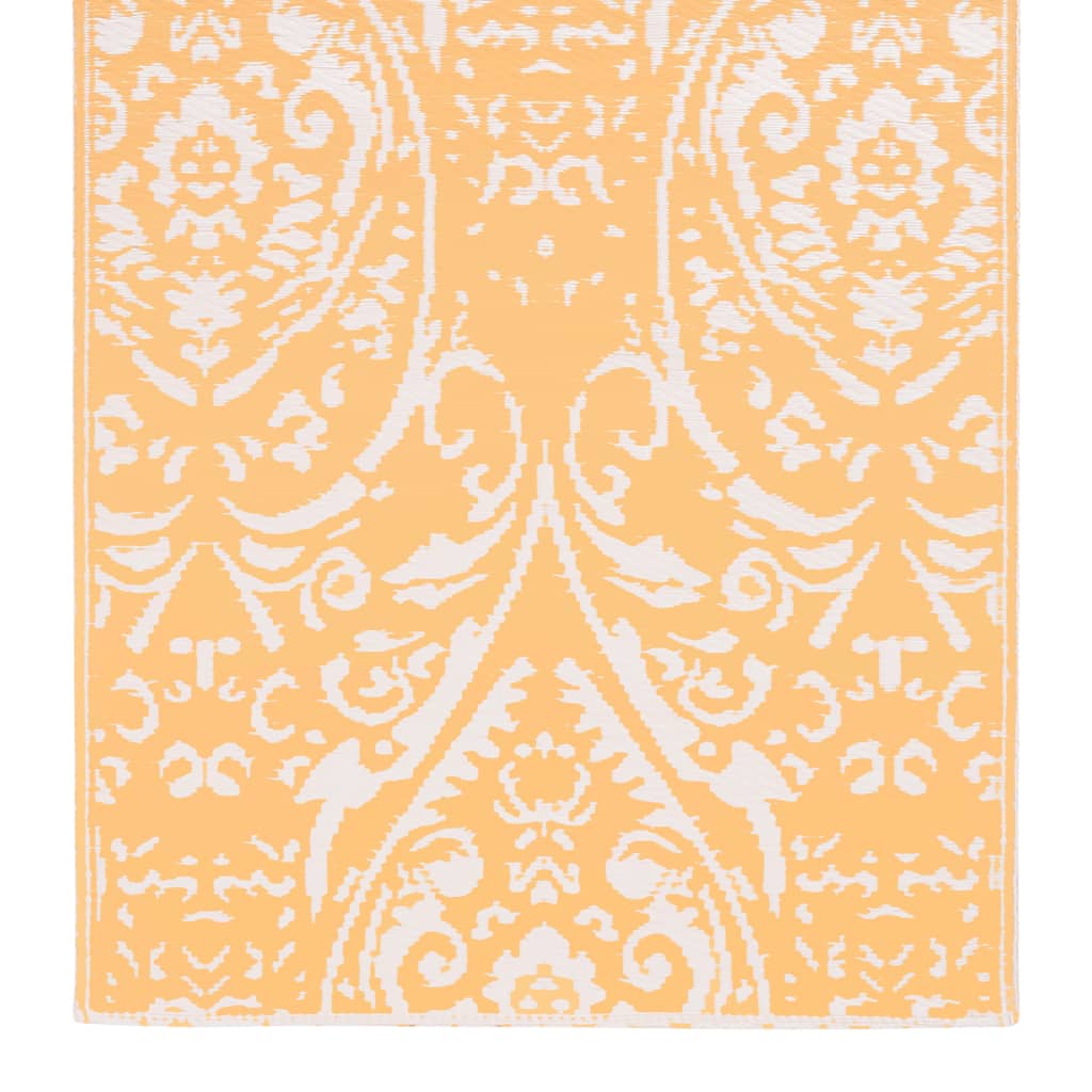 Covor de exterior, portocaliu/alb, 160x230 cm, PP