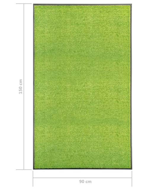 Încărcați imaginea în vizualizatorul Galerie, Covoraș de ușă lavabil, verde, 90 x 150 cm
