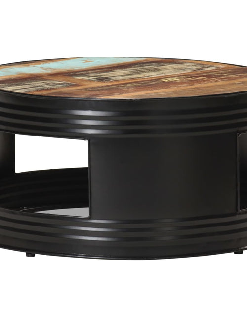 Încărcați imaginea în vizualizatorul Galerie, Măsuță de cafea, negru, 68 x 68 x 36 cm, lemn masiv reciclat
