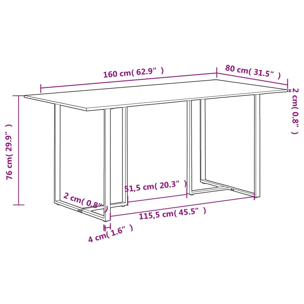 Masă de bucătărie, 160 cm, lemn masiv reciclat