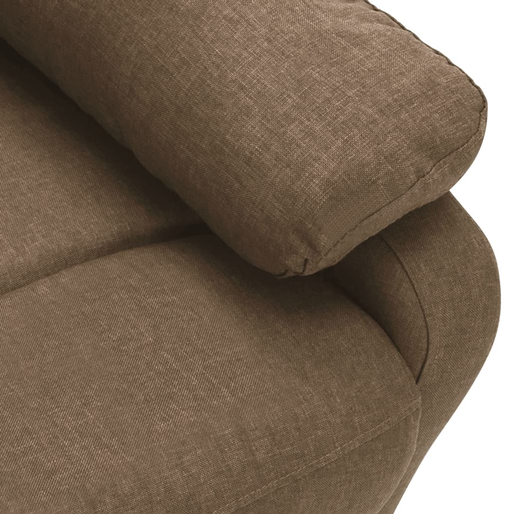 Canapea rabatabilă cu 2 locuri, gri taupe, material textil