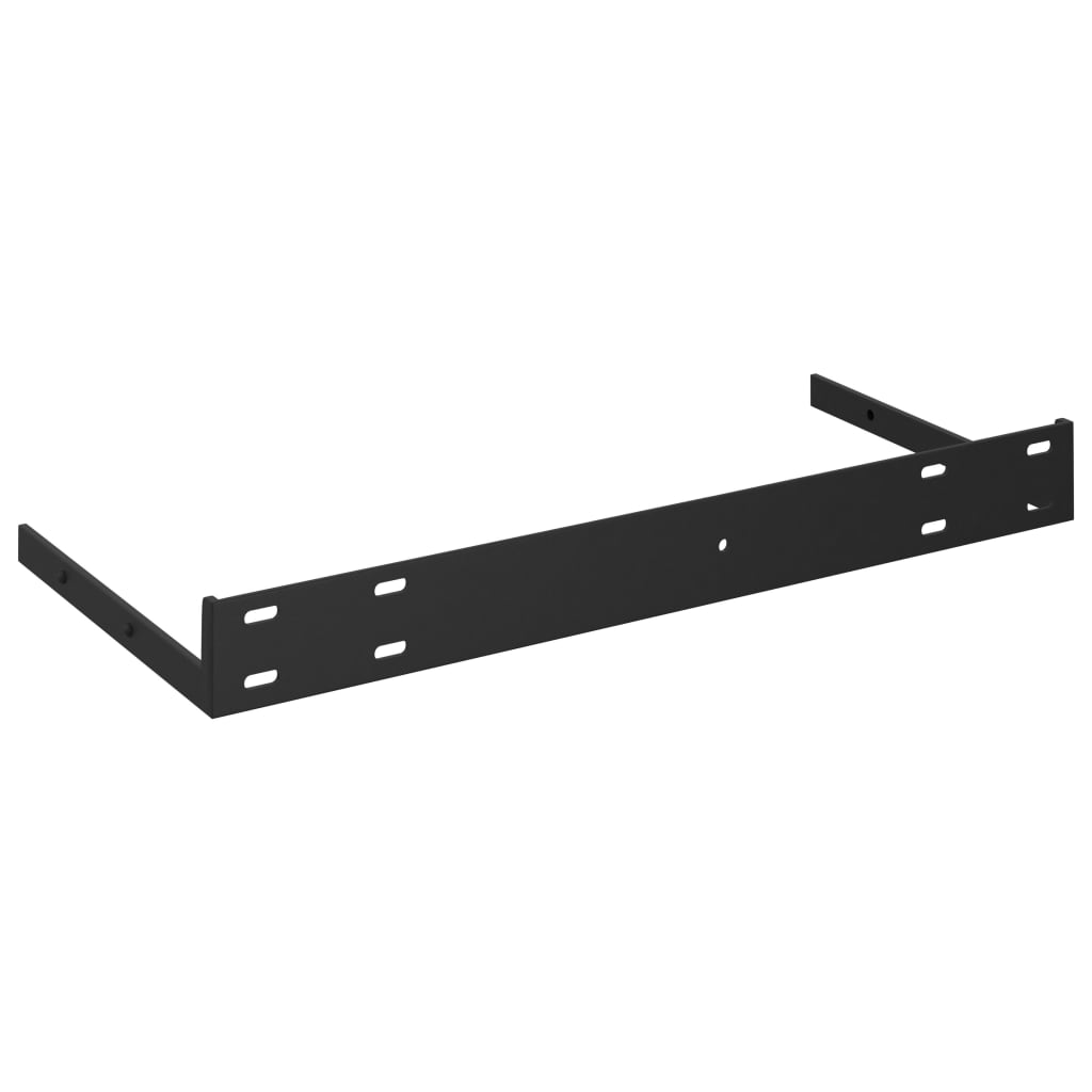 Raft de perete suspendat, negru, 40x23x3,8 cm, MDF - Lando