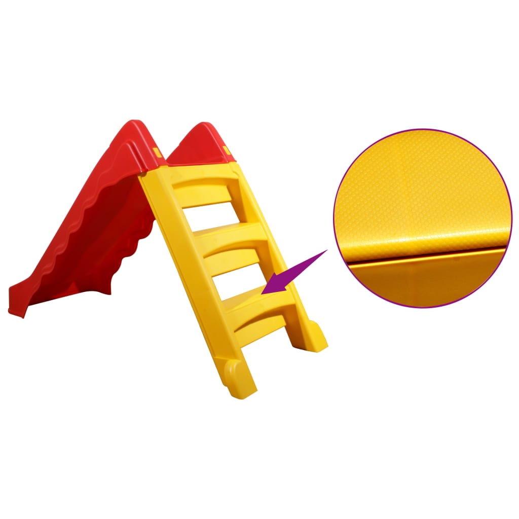 Tobogan pliabil pentru copii de interior & exterior roșu/galben